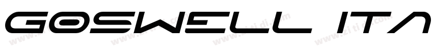 Goswell Italic字体转换